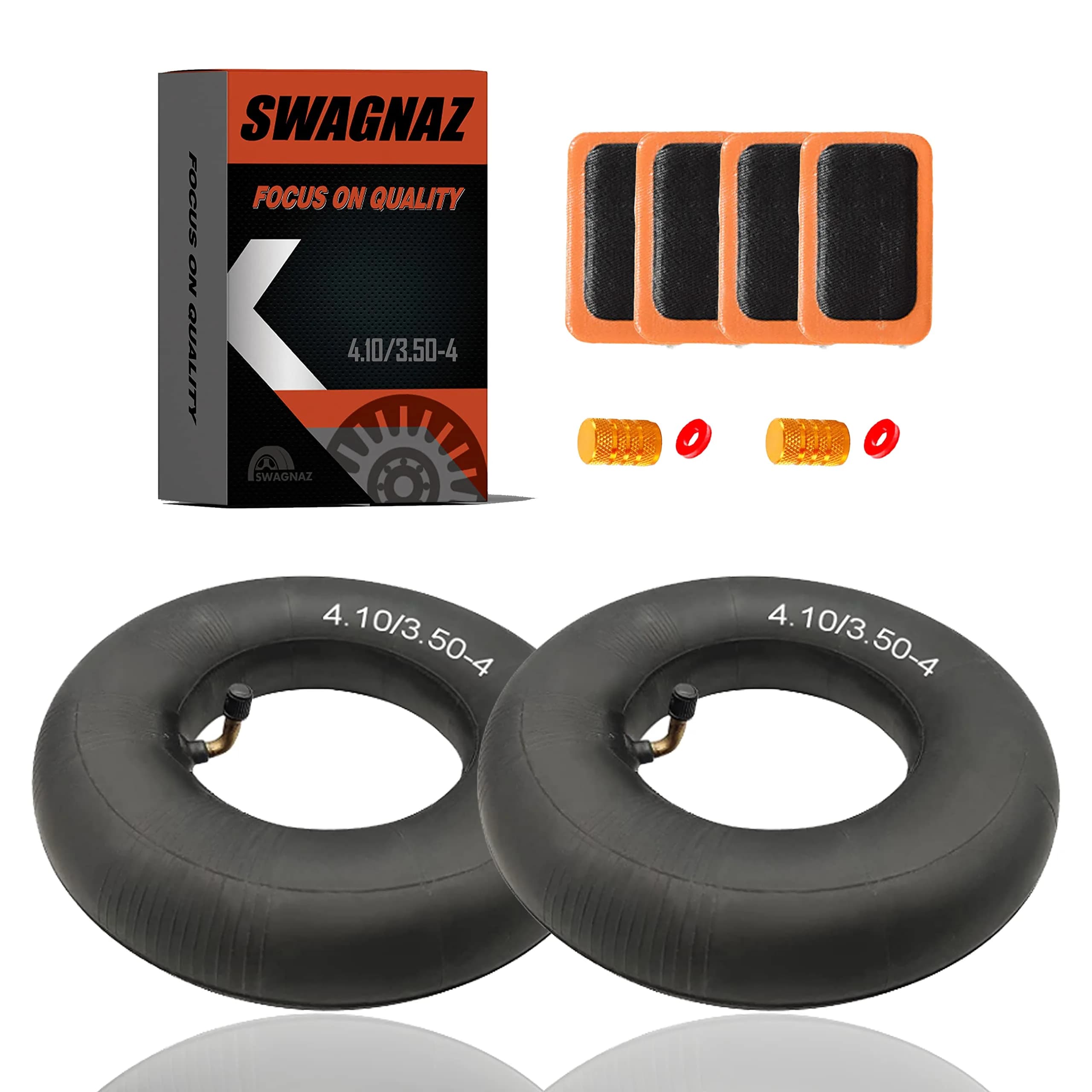 Swagnaz 4.10/3.50-4 Inner Tube | 2-Pack, 10-inch Diameter, 4.1-inch Width - view 8
