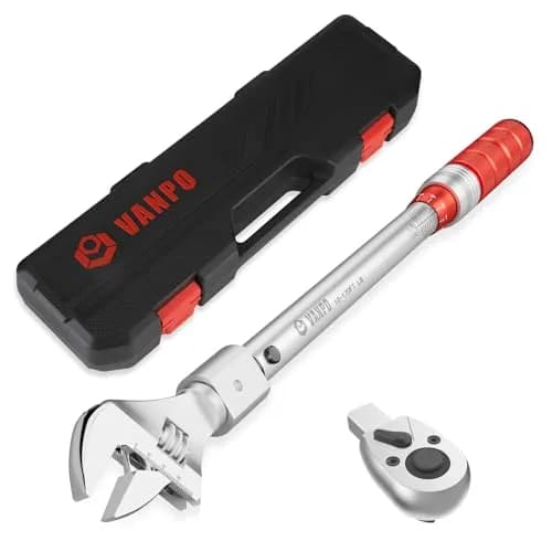 VANPO 1/2" Torque Wrench, 10-170 Ft-Lb, 38mm Jaw & Ratchet Head | Precision Tool for HVAC & Auto — 10-170 ft-lb / 13.6-230.5 Nm