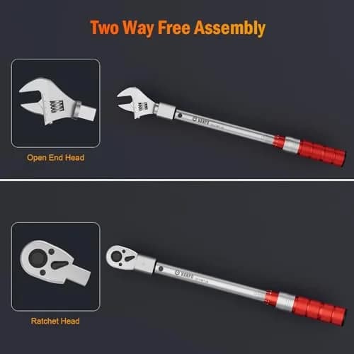 VANPO 1/2" Torque Wrench, 10-170 Ft-Lb, 38mm Jaw & Ratchet Head | Precision Tool for HVAC & Auto thumbnail 5