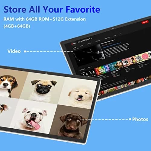IWEGGO Android 15 Tablet 10.1 Inch 12GB RAM 64GB ROM Black | 1.8GHz Quad-Core Processor, 1280x800 IPS HD thumbnail 8