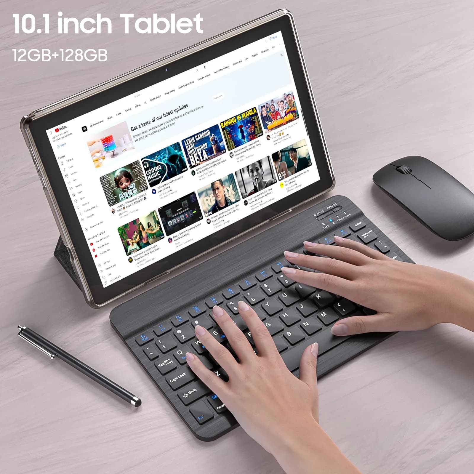 IWEGGO Android 15 Tablet 10.1 Inch 12GB RAM 64GB ROM Black | 1.8GHz Quad-Core Processor, 1280x800 IPS HD - view 4