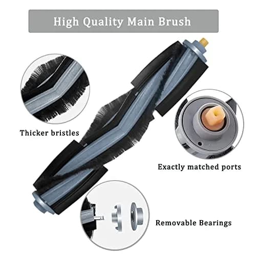 GYLBF Replacement Parts Kit for Ecovacs Deebot X1 Omni / T10 Omni / X1 Turbo Vacuum Cleaner | 1 Main Brush, 4 HEPA Filters, 6 Sidebrushes, 4 Mop Pads thumbnail 3
