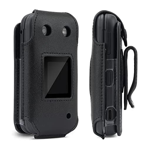 BELTRON Leather Fitted Case for Nokia 2760, Nokia 2780 Flip Phone | Secure Leather Cover with Belt Clip thumbnail 1