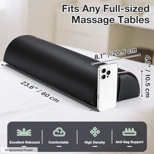 Noverlife Large Massage Bolsters for Under Legs 24x8x4 in Half Moon Pillow thumbnail 6