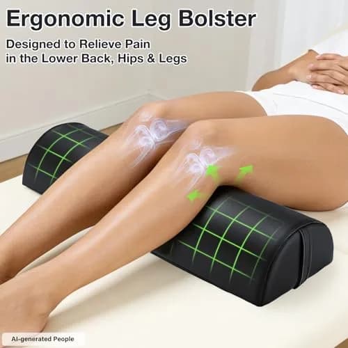 Noverlife Large Massage Bolsters for Under Legs 24x8x4 in Half Moon Pillow thumbnail 2