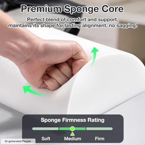 Noverlife Large Massage Bolsters for Under Legs 24x8x4 in Half Moon Pillow thumbnail 3