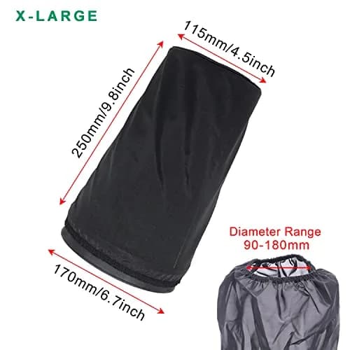 RIAYOOE Performance Air Filter Cover Sock XL — Dust & Water Protection for High Flow Intake thumbnail 3