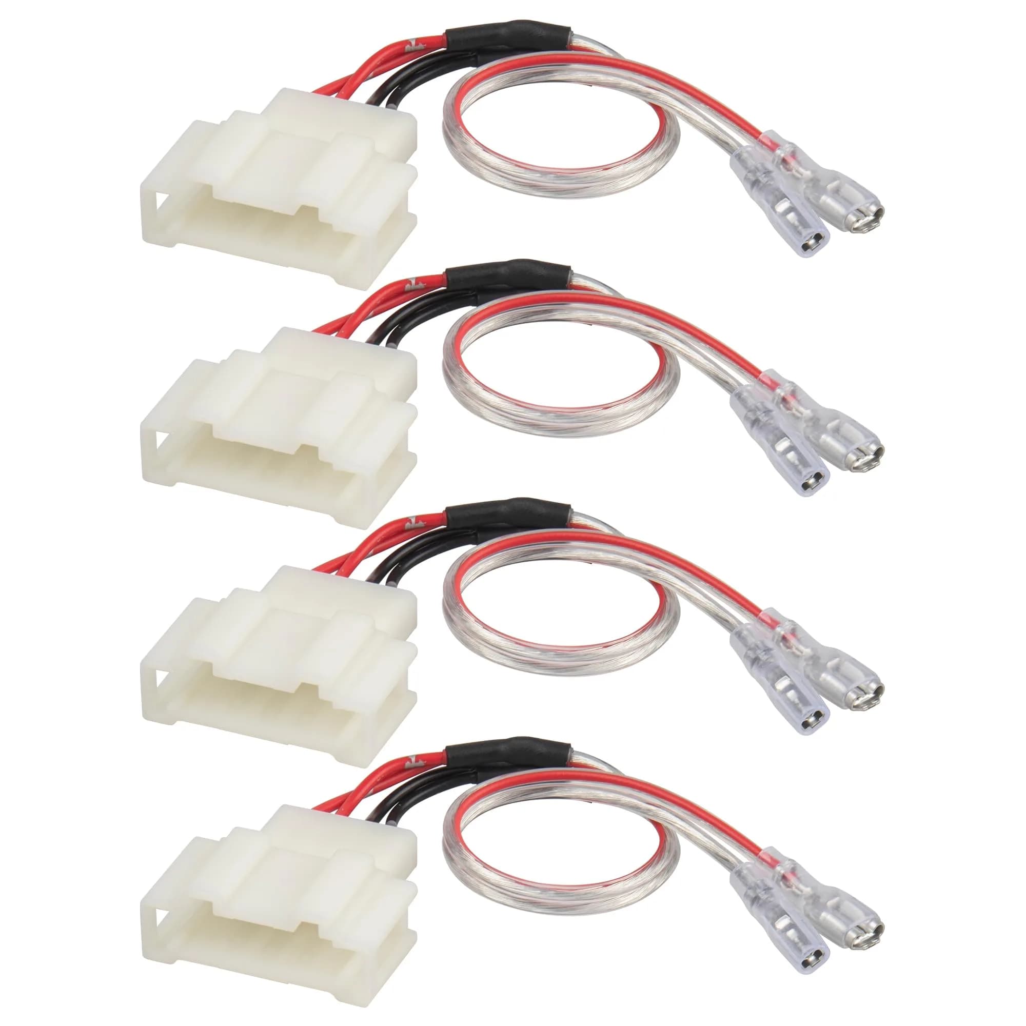 RED WOLF 4 PCS Car Door Speaker Wiring Harness Adapter for VW 1999-2019 | Copper & PVC, Easy Plug & Play