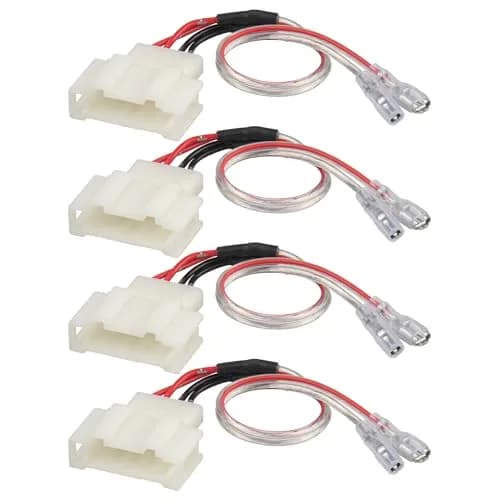 RED WOLF 4 PCS Car Door Speaker Wiring Harness Adapter for VW 1999-2019 | Copper & PVC, Easy Plug & Play thumbnail 1