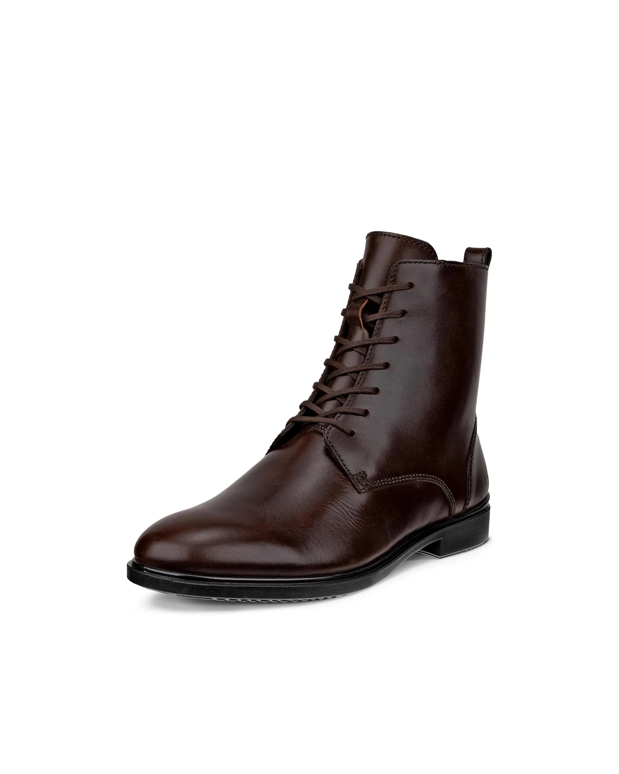 ECCO Dress Classic 15 Potting Soil | Elegant Leather Ankle Bootie with 0.6 inch Heel — Potting Soil