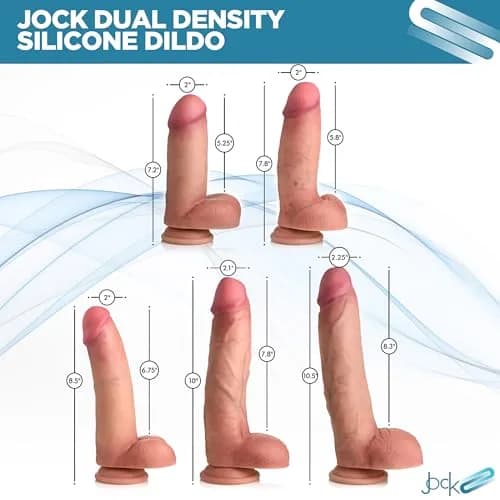 CURVE TOYS Jock 10" Dual Density Silicone Dildo with Balls 25.4cm (10 Inch) | Realistic Feel for All thumbnail 5