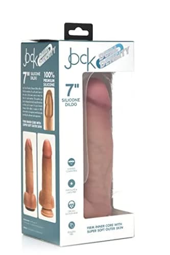 CURVE TOYS Jock 7" Dual Density Silicone Dildo with Balls 18cm (7 Inch) | Realistic Feel for Couples thumbnail 7