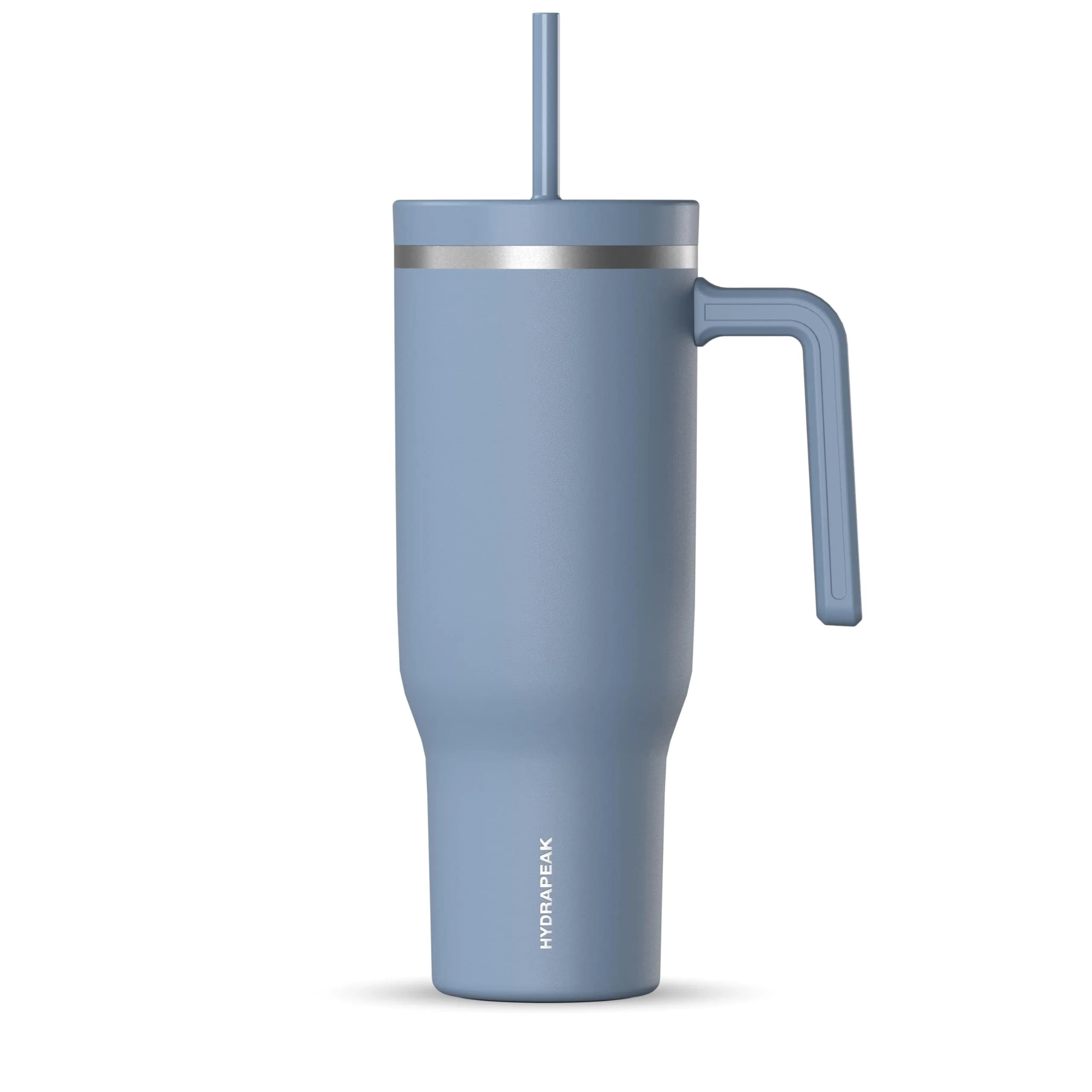 Hydrapeak Voyager 40oz Insulated Tumbler with Handle & Straw Lid | Leak-Resistant Stainless Steel Travel Cup for Work & Gym — Modern Blue