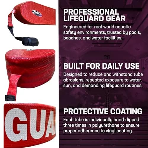 Kemp USA 40-inch Training and Water Safety Tube Red High Visibility | Professional Aquatic Instruction Accessory thumbnail 4
