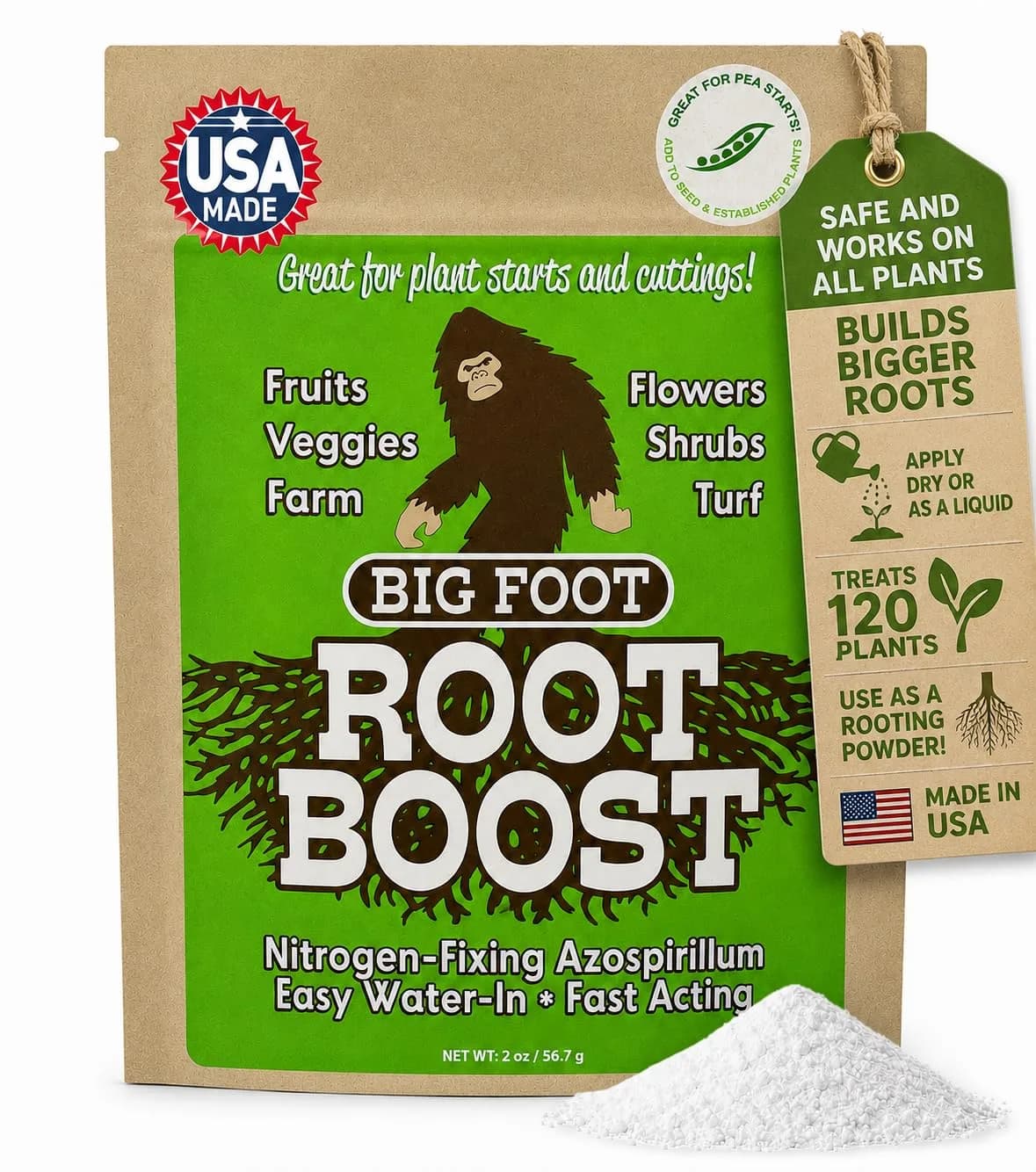 Big Foot Probiotic Root Boost Water Soluble Powder 2oz | Natural Root Growth & Nitrogen Fixation