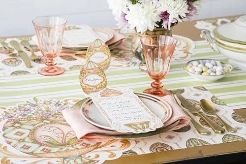 Hester & Cook Striped Paper Table Runner - Disposable Roll 20ft x 25in | Modern & Classic Decor thumbnail 3