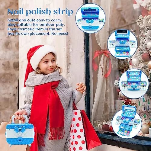 Mrabbitoo Kids Makeup Set for Girls 57 Pcs | Non-Toxic Washable Play Makeup Kit with Case thumbnail 4