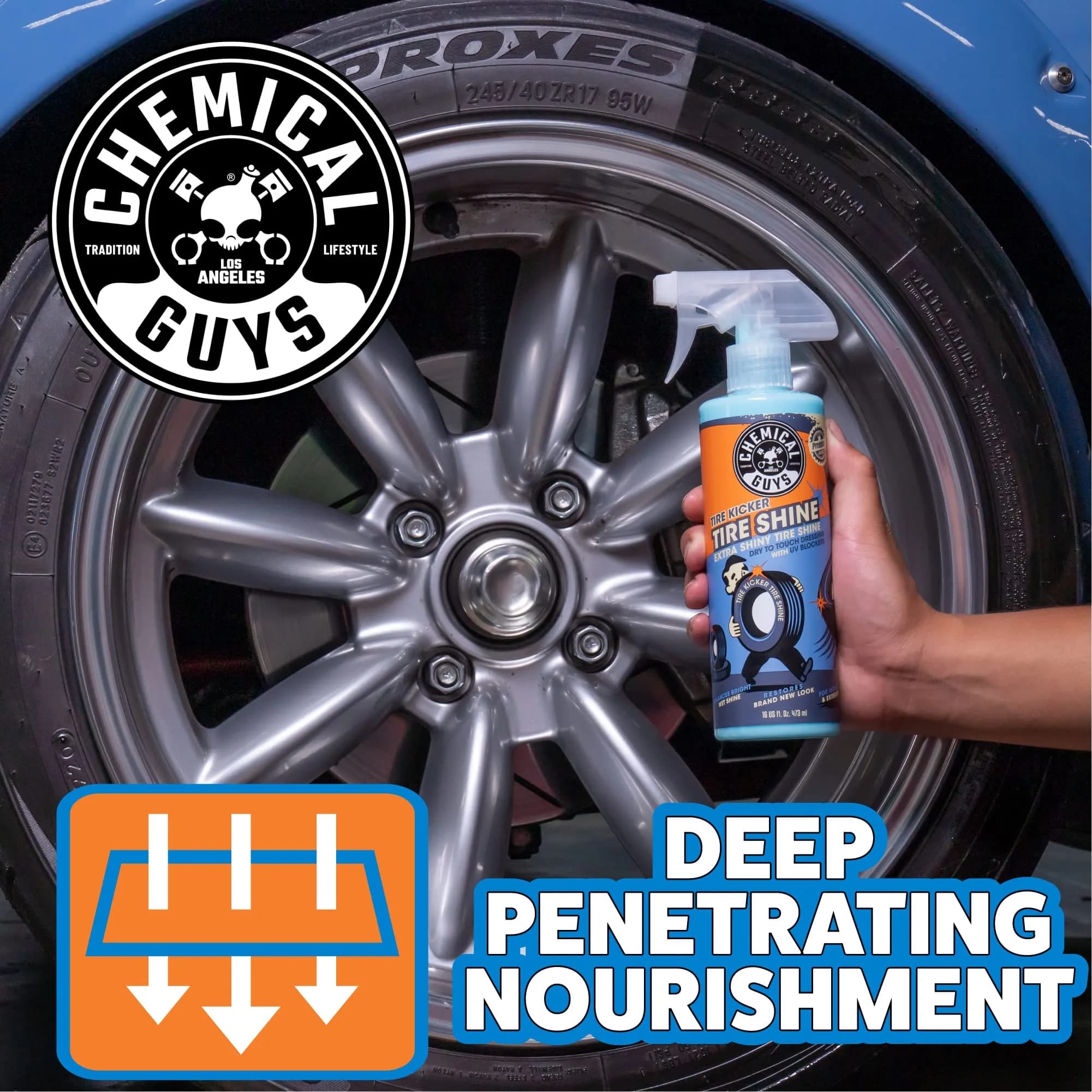 Chemical Guys Sprayable Leather Cleaner and Conditioner + Tire Kicker Shine 16 fl oz (473ml) | USA Import for Auto & Home - view 6