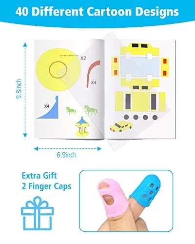 Vomika 3D Pen Printing Drawing Book with 40 Pattern Templates Stencils, 17 x 25 cm (6.7 x 9.8 in) thumbnail 3
