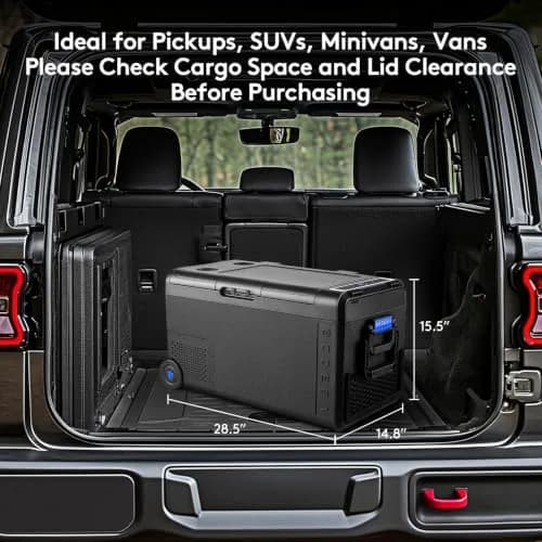BODEGA 12V Car Refrigerator 40 Quart Portable Freezer APP Control | Dual Compartments, -4℉-68℉, 38L thumbnail 4