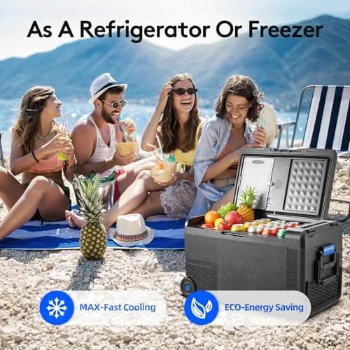 BODEGA 12V Car Refrigerator 40 Quart Portable Freezer APP Control | Dual Compartments, -4℉-68℉, 38L thumbnail 6