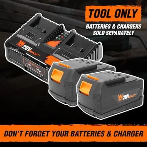 WEN 20V Max Cordless 6.5-Inch Track Saw, Brushless, Variable Speed, Tool Only (20691BT) | Precise Cuts for Wood & DIY thumbnail 6