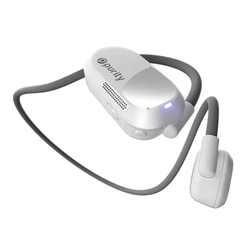 Purity Air Open Ear Headphones True Wireless Bluetooth Earbuds with Dual Mic | Secured Long Wearing Comfort, Sports Sweat Resistant (White/Grey) thumbnail 1