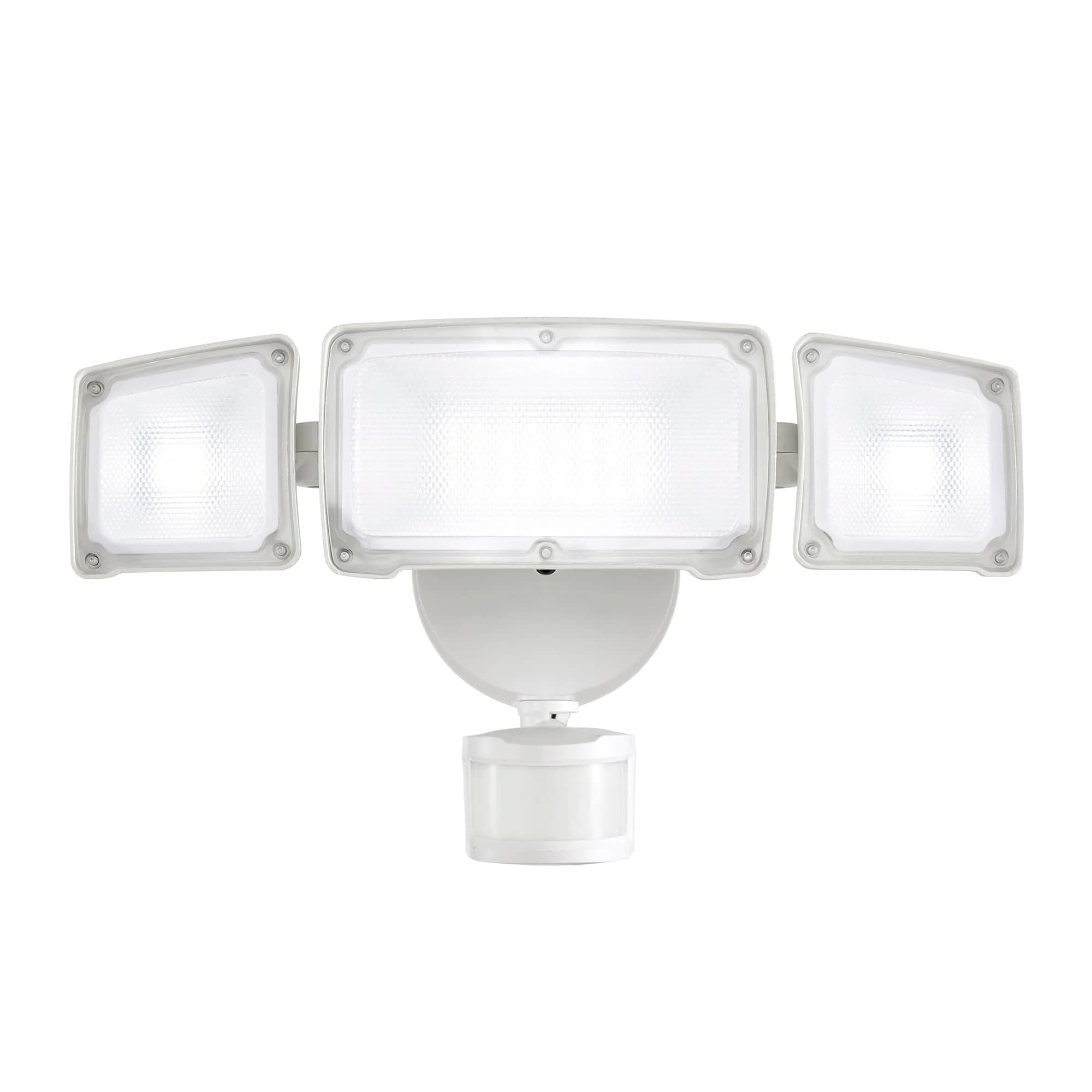 AWSENS 3 Head LED Security Light with Motion Sensor, 3800LM 40W 5000K White | ETL Water Resistant Outdoor Floodlight for Garage, Yard, Porch - main product image