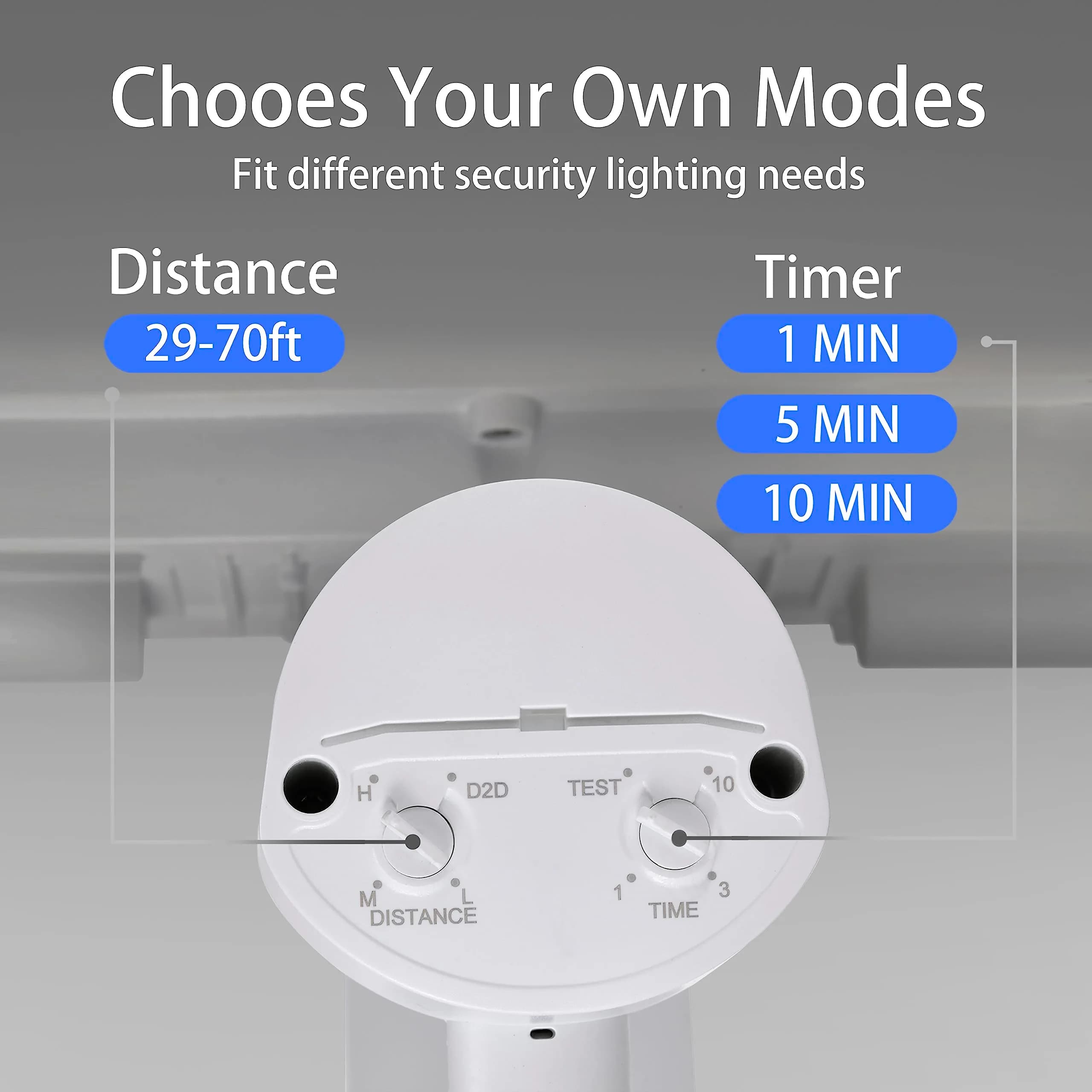 AWSENS 3 Head LED Security Light with Motion Sensor, 3800LM 40W 5000K White | ETL Water Resistant Outdoor Floodlight for Garage, Yard, Porch - view 6