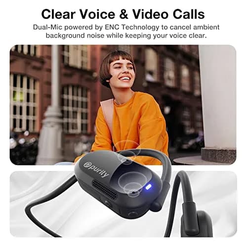 Purity Air Open Ear Wireless Headphones with Dual Mic | 15mm Drivers, IPX5 Water Resistant thumbnail 4