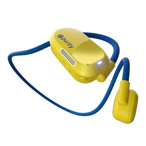 Purity Air Open Ear Headphones Yellow/Blue | Dual Mic, IPX5 Sweat Resistant, Bluetooth 5.3 thumbnail 1