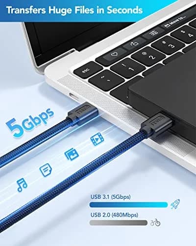 ANDTOBO USB 3.0 A to A Male Cable 1.65 FT | High-Speed Data Transfer & Compatibility thumbnail 2