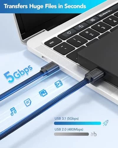 ANDTOBO USB 3.0 A to A Male Cable 6.6 FT | High-Speed Data & Charging (70-120 chars) thumbnail 2