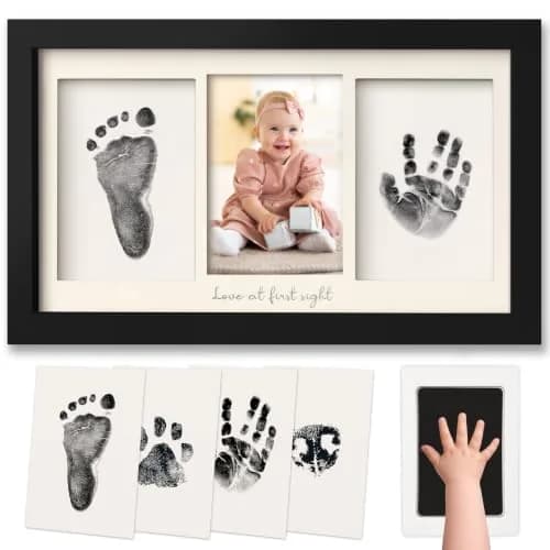 KeaBabies Inkless Hand & Footprint Kit, Newborn Keepsake, Onyx Black | Mess-Free Memory Maker thumbnail 1