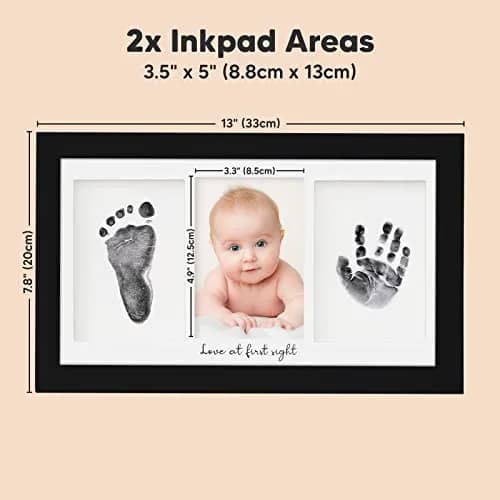 KeaBabies Inkless Hand & Footprint Kit, Newborn Keepsake, Onyx Black | Mess-Free Memory Maker thumbnail 4