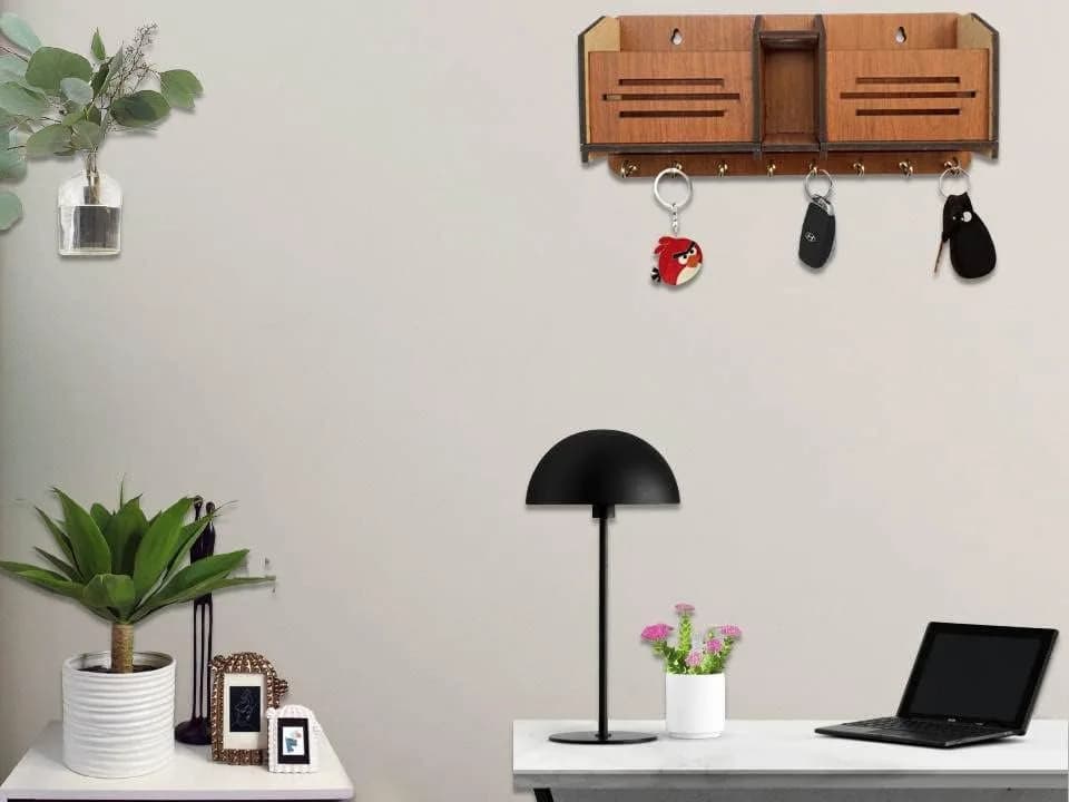 My Dream Carts Wooden Key Holder with Mobile Stand 24cm (9.4in) | Organizer for Home & Office Decor thumbnail 7