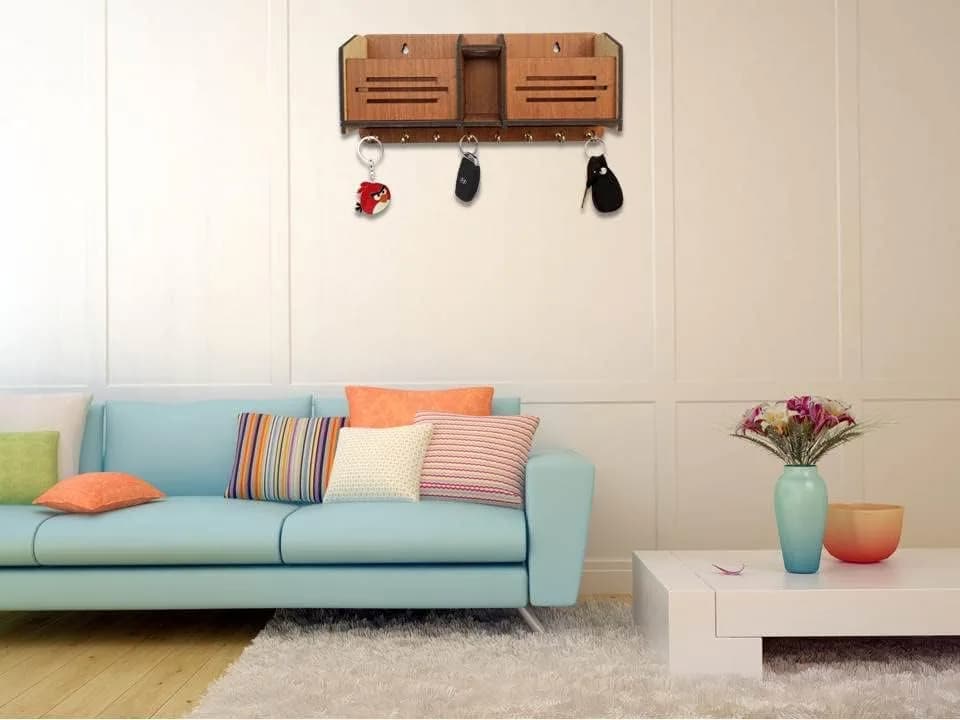 My Dream Carts Wooden Key Holder with Mobile Stand 24cm (9.4in) | Organizer for Home & Office Decor thumbnail 4
