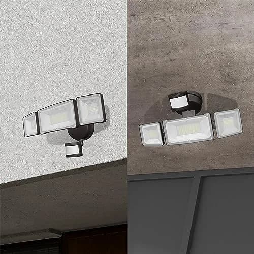 AWSENS Upgraded 3 Head LED Security Light with Motion Sensor 3800LM 40W 5000K | Bronze thumbnail 6