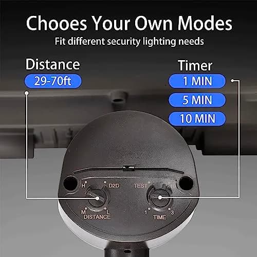 AWSENS Upgraded 3 Head LED Security Light with Motion Sensor 3800LM 40W 5000K | Bronze thumbnail 7