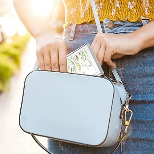 Rimilak Metal Credit Card Holder, Butterfly Flower Pattern, 6 Slots | RFID Blocking Slim Card Case thumbnail 7