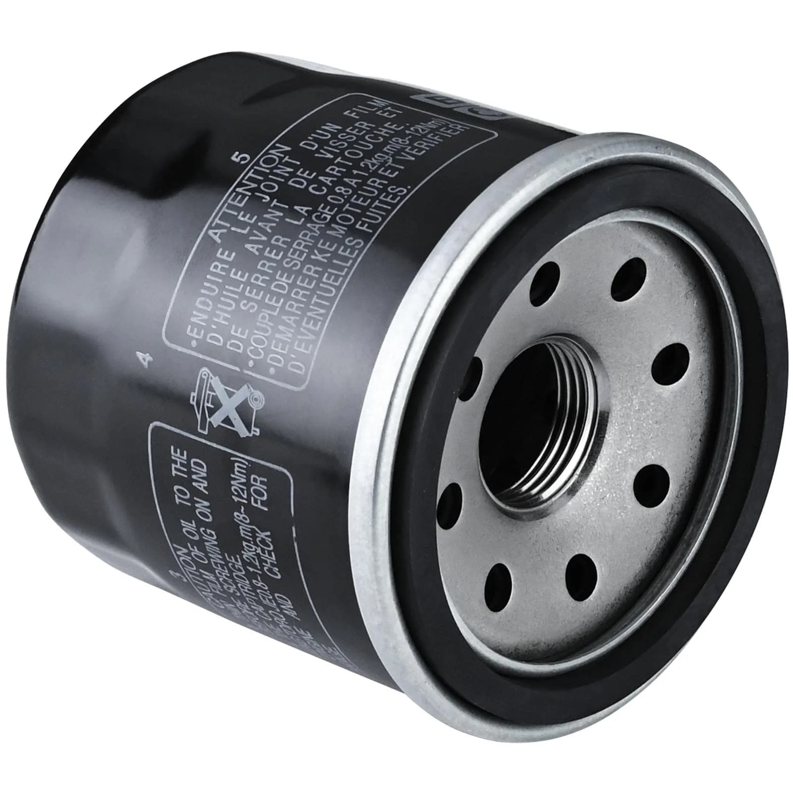 QUICKWOLF 16097-0008 Oil Filter for Kawasaki Ninja 300 400 650 1000 ZX-10R Vulcan 1700 1500 900 800 750 650 500 Prairie 360 400 Bayou 400 Z1000 Z900 Z800 Z750 (1-Pack, Black)