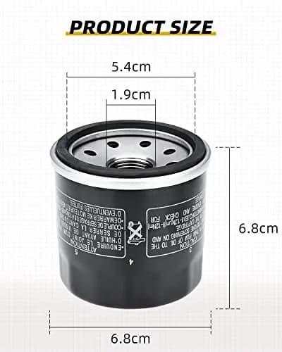 QUICKWOLF 16097-0008 Oil Filter for Kawasaki Ninja 300 400 650 1000 ZX-10R Vulcan 1700 1500 900 800 750 650 500 Prairie 360 400 Bayou 400 Z1000 Z900 Z800 Z750 (1-Pack, Black) thumbnail 5