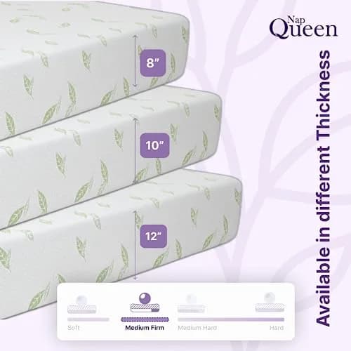 NapQueen Twin Size Mattress 6 Inch Green Tea Infused Memory Foam Bed in a Box CertiPUR-US thumbnail 6