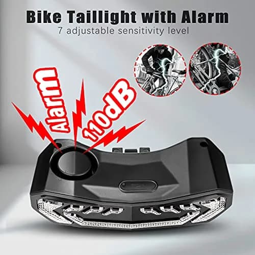 wsdcam Smart Bike Light with Turn Signals, Brake Light, and Alarm Horn - Auto ON/Off Rechargeable Waterproof Rear Bicycle Tail Light with Remote | product 09a64f89 thumbnail 5