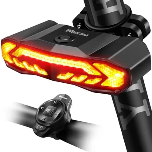 wsdcam Smart Bike Light with Turn Signals, Brake Light, and Alarm Horn - Auto ON/Off Rechargeable Waterproof Rear Bicycle Tail Light with Remote | product 09a64f89 thumbnail 1