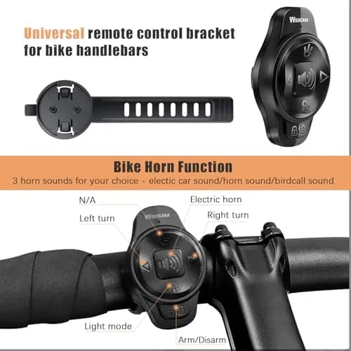 wsdcam Smart Bike Light with Turn Signals, Brake Light, and Alarm Horn - Auto ON/Off Rechargeable Waterproof Rear Bicycle Tail Light with Remote | product 09a64f89 thumbnail 2