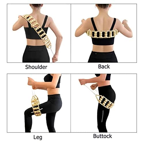 Deston 2 in 1 Wood Therapy Massage Tools | Massage Stick & Back Roller Rope for Relaxation thumbnail 4