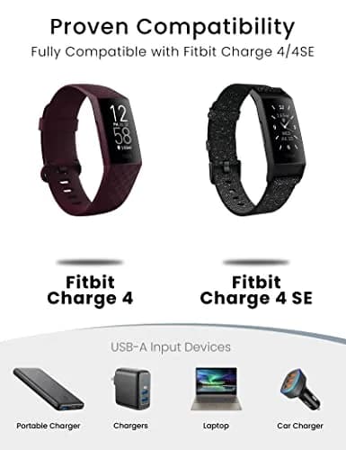 Sinoacc Charger for Fitbit Charge 4 | Fast & Durable USB Cable for India thumbnail 2