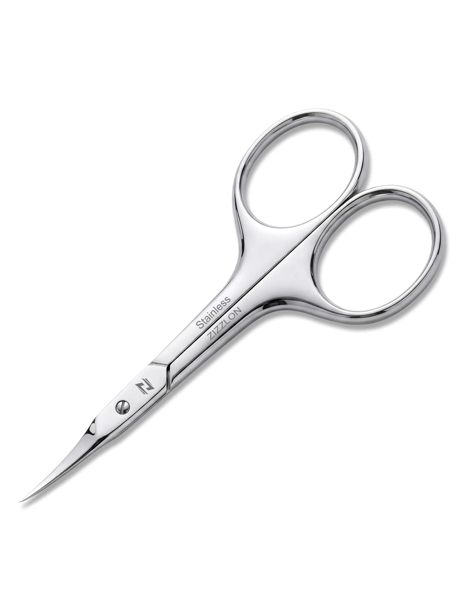 ZIZZLON Extra Fine Curved Blade Cuticle Scissors | Precision Nail Trimming Tool (19mm Blade) - main product image