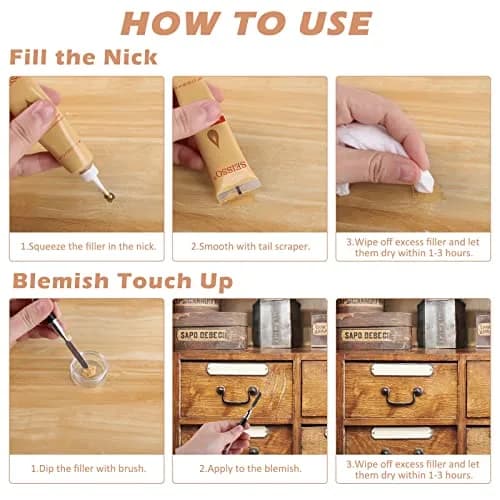 SEISSO Furniture Repair Kit, 24 Colors | Wood Scratch Cover & Filler for Wooden Floors & Furniture thumbnail 5